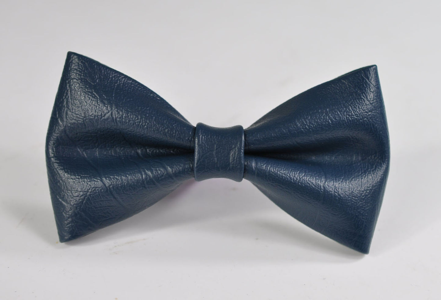 Navy Blue Dark Blue Faux Leather PVC Pretied Bow tie Bowtie for Baby infant / Kids Boy / Youth Teenage / Men Adult