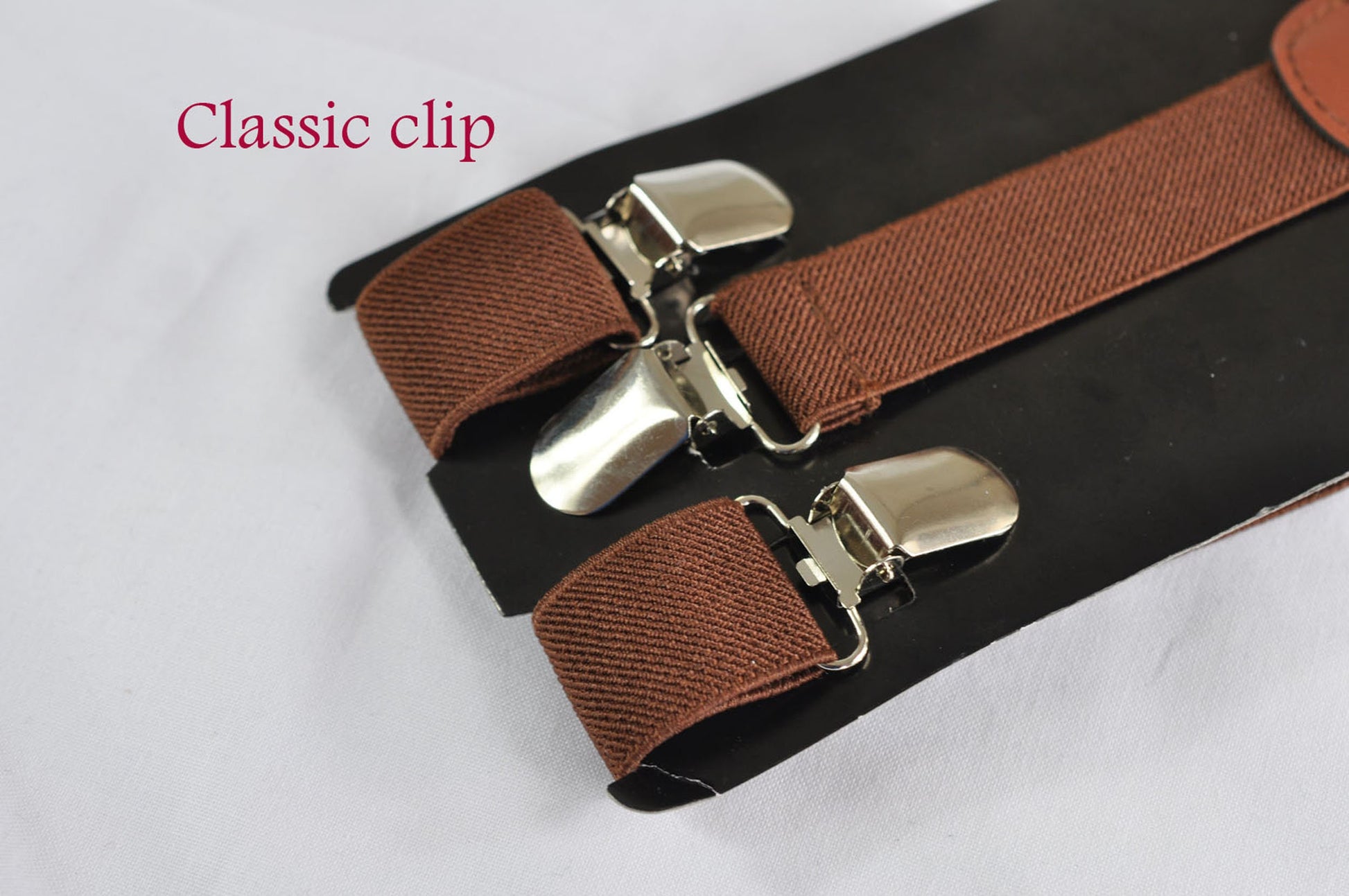 Baby Pink Light Pink Cotton Bow tie Bowtie + Brown Elastic Suspenders Braces for Infant Toddler Baby / Boy Kids / Youth Teenage / Men Adult
