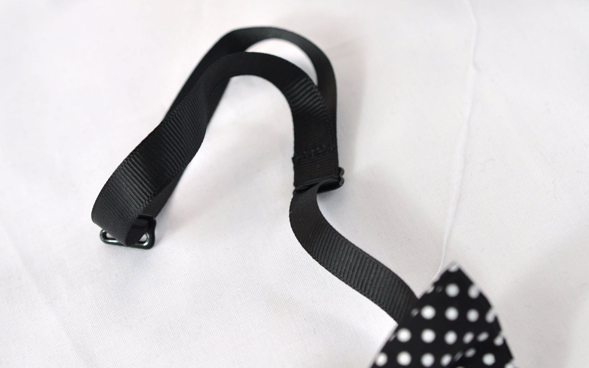 Black White Spots & Stripes DOTS Bow Tie + Tan Brown Faux Leather Suspenders Braces for Baby Infant / Boy Kids / Youth Teenage / Adult