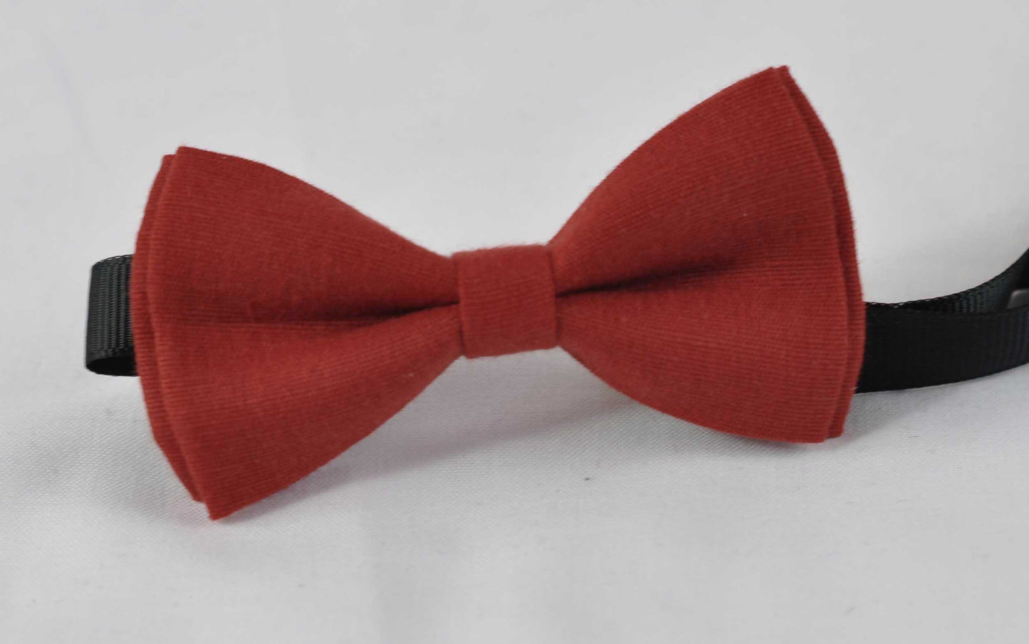 Ginger Brownish Red / Orange Linen Bow tie + Burgundy Wine Red Elastic Suspenders Braces Baby infant / Kids Boy / Youth Teenage / Men Adult