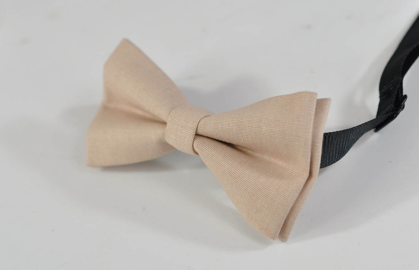 Men 100% Cotton Quality Light Begie Sand Pale Brown Handmade Bow Tie Bowtie matched pocket Square Hanky Handkerchief Wedding