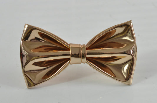 Gold Golden Shining Faux Leather PVC Bow Tie Bowties Wedding Party for Men / Youth Teenage / Boy Kids / Baby Infant