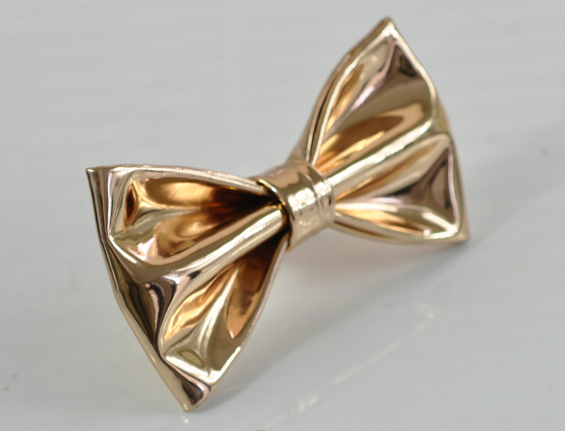 Gold Golden Shining Faux Leather PVC Bow Tie Bowties Wedding Party for Men / Youth Teenage / Boy Kids / Baby Infant