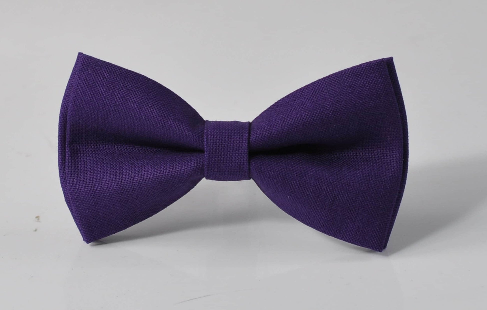 Eggplant Purple Violet Dark Purple Cotton Bow tie + Black Elastic Suspenders Braces for Men Adult / Youth Teenage / Boy Kids / Toddler Baby