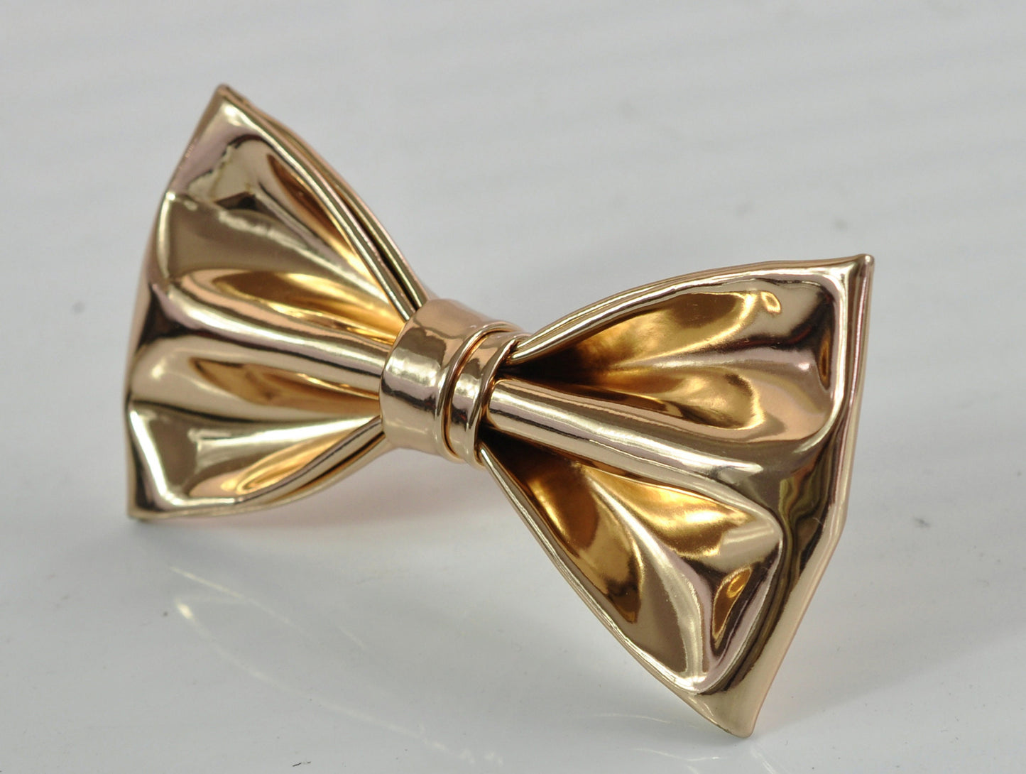 Gold Golden Shining Faux Leather PVC Bow Tie Bowties Wedding Party for Men / Youth Teenage / Boy Kids / Baby Infant