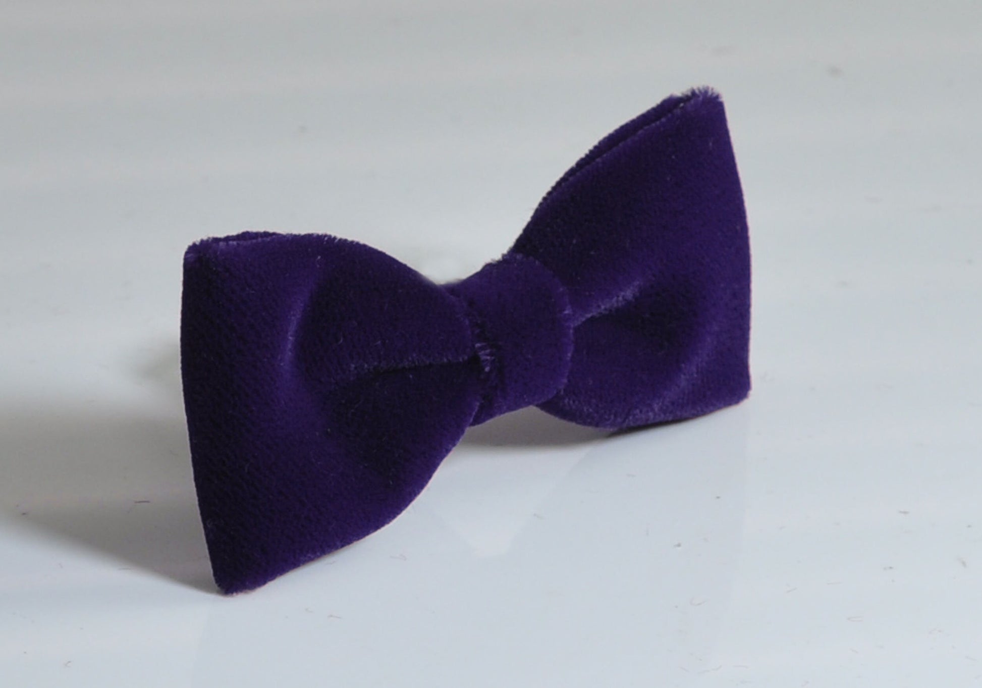 Violet Purple Skinny Narrow Velvet Bow tie + Bronw Tan Faux Leather and Elastic Suspenders Braces for Men / Teenage / Boy Kids / Infant Baby