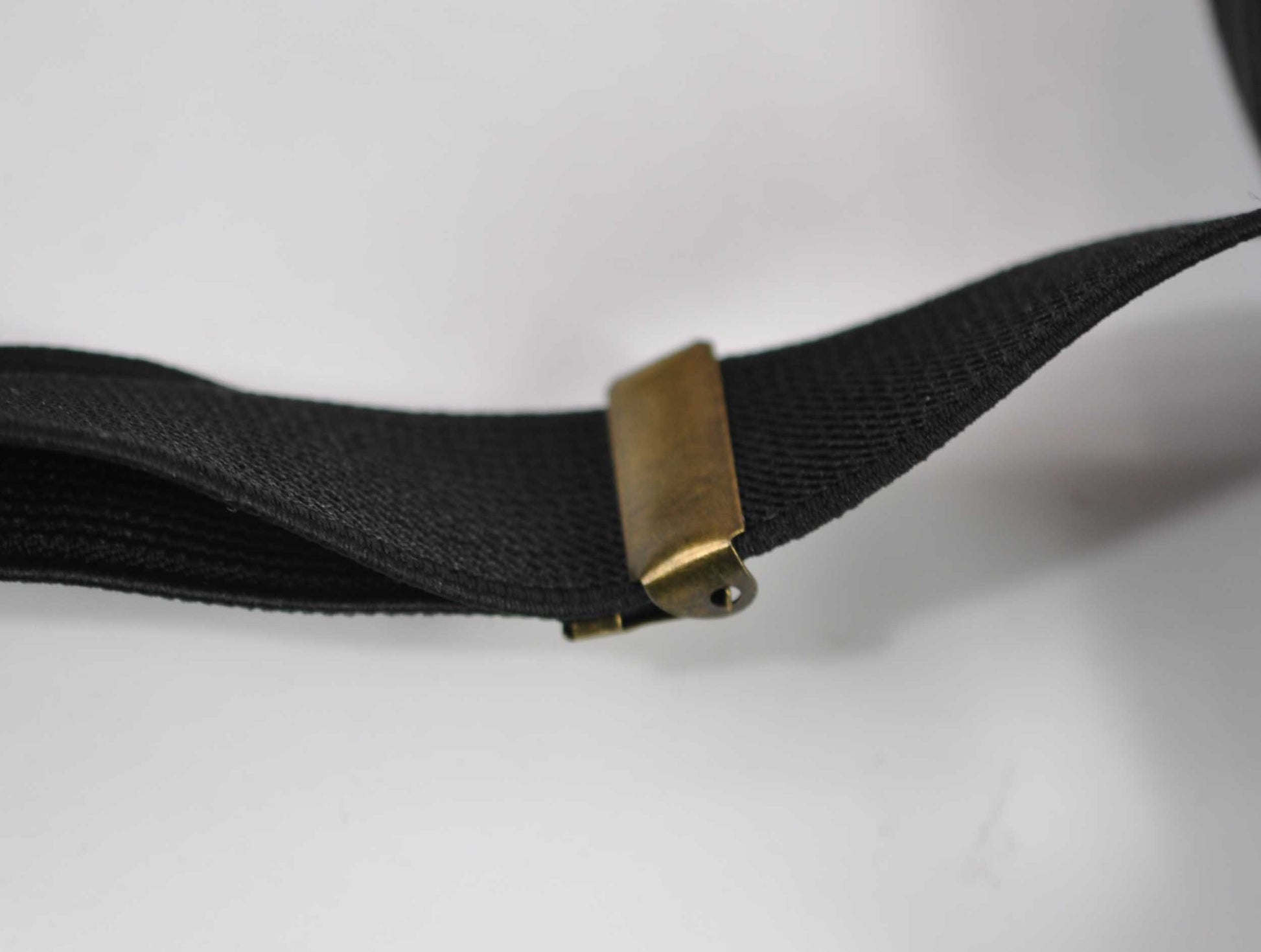 Men Women Black 25mm 2.5cm Wide X-Back 4 Bronze Metal Clips Pants Adjustable Elastic Suspenders Braces Fits Height 150cm to 210cm