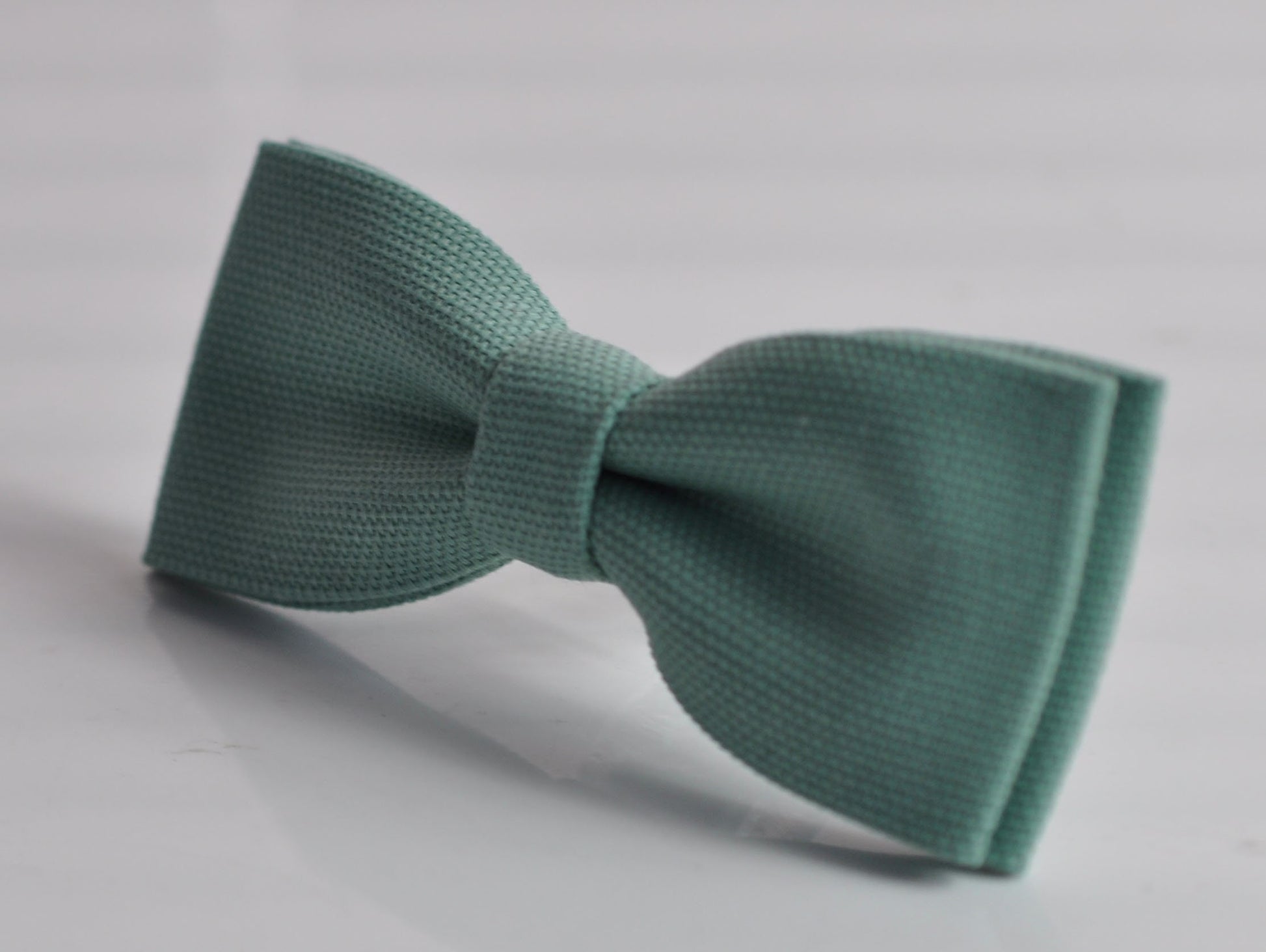 Sage Green Cotton Skinny Narrow Bow Tie + Beige Khaki Elastic Suspenders Braces for Men / Youth Teenage / Boy Kids / Baby Infant Toddler