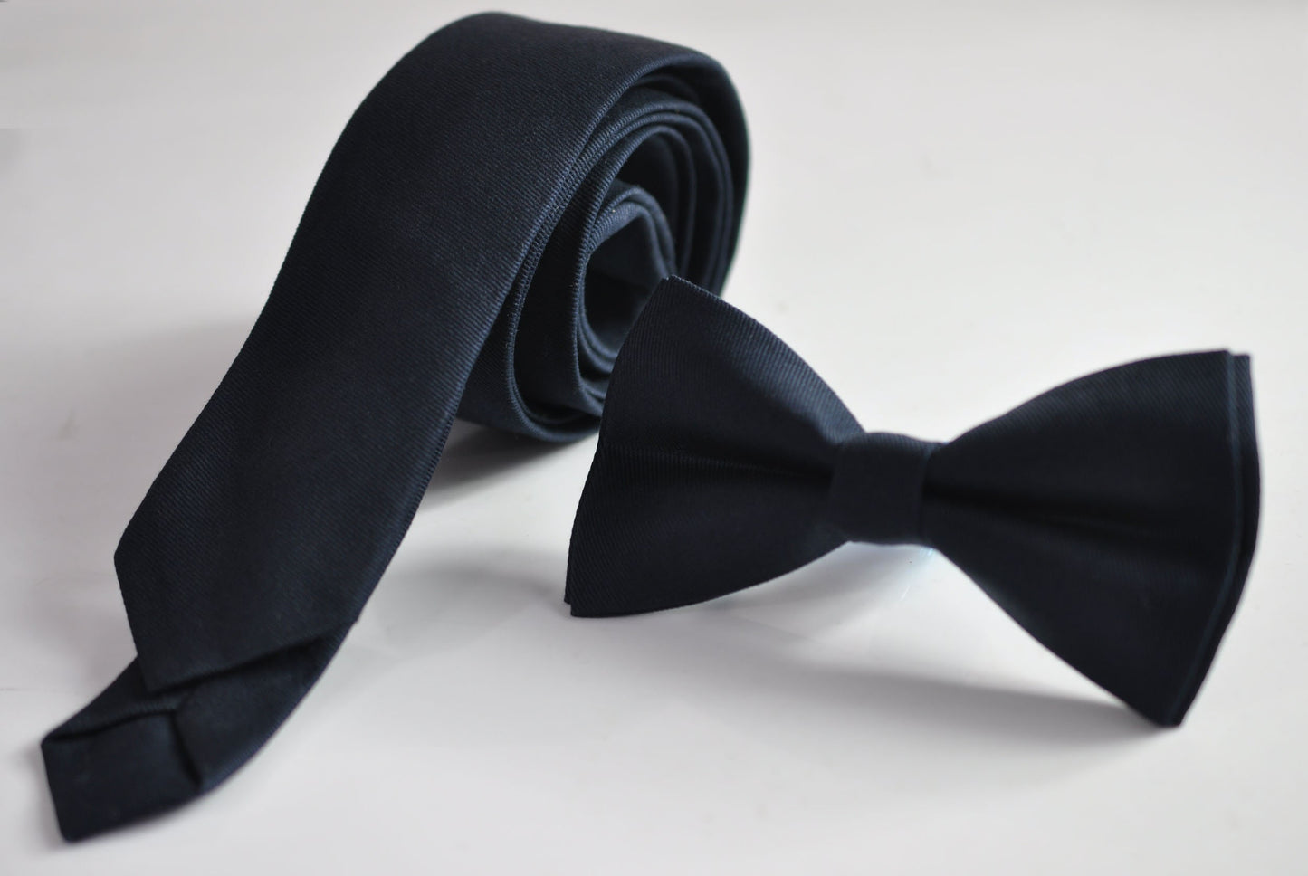Men Women Unisex Dark Navy Blue Cotton Bow tie Bowtie Neck tie Necktie Cuff Links Cufflinks