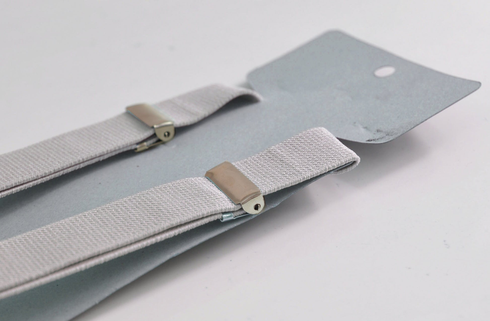 Silver Grey Gray 25MM Elastic Y-Back Suspenders Braces Metal Clips for Men Adult / Youth Teenage / Kids Boy /Toddler Baby Infant