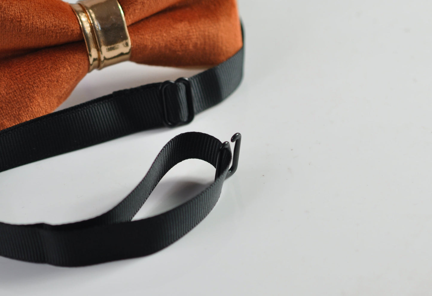 Rust Rusty Butterscotch Brown Velvet Rose Gold Faux Leather Bow tie Bowtie for Men Adult / Youth Teenage / Kids Boy / Baby Infant Toddler