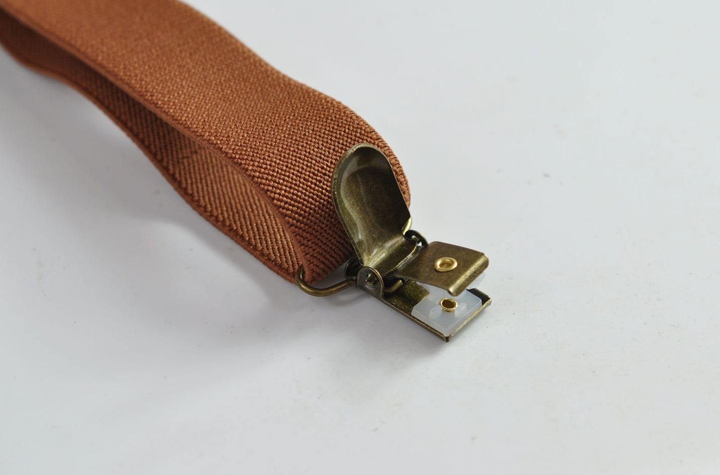 Amy Green Olive Green Cotton Bow tie + Tan Toffee Brown Elastic Suspenders Braces for Men / Youth / Boys Kids / Baby Infant Toddler