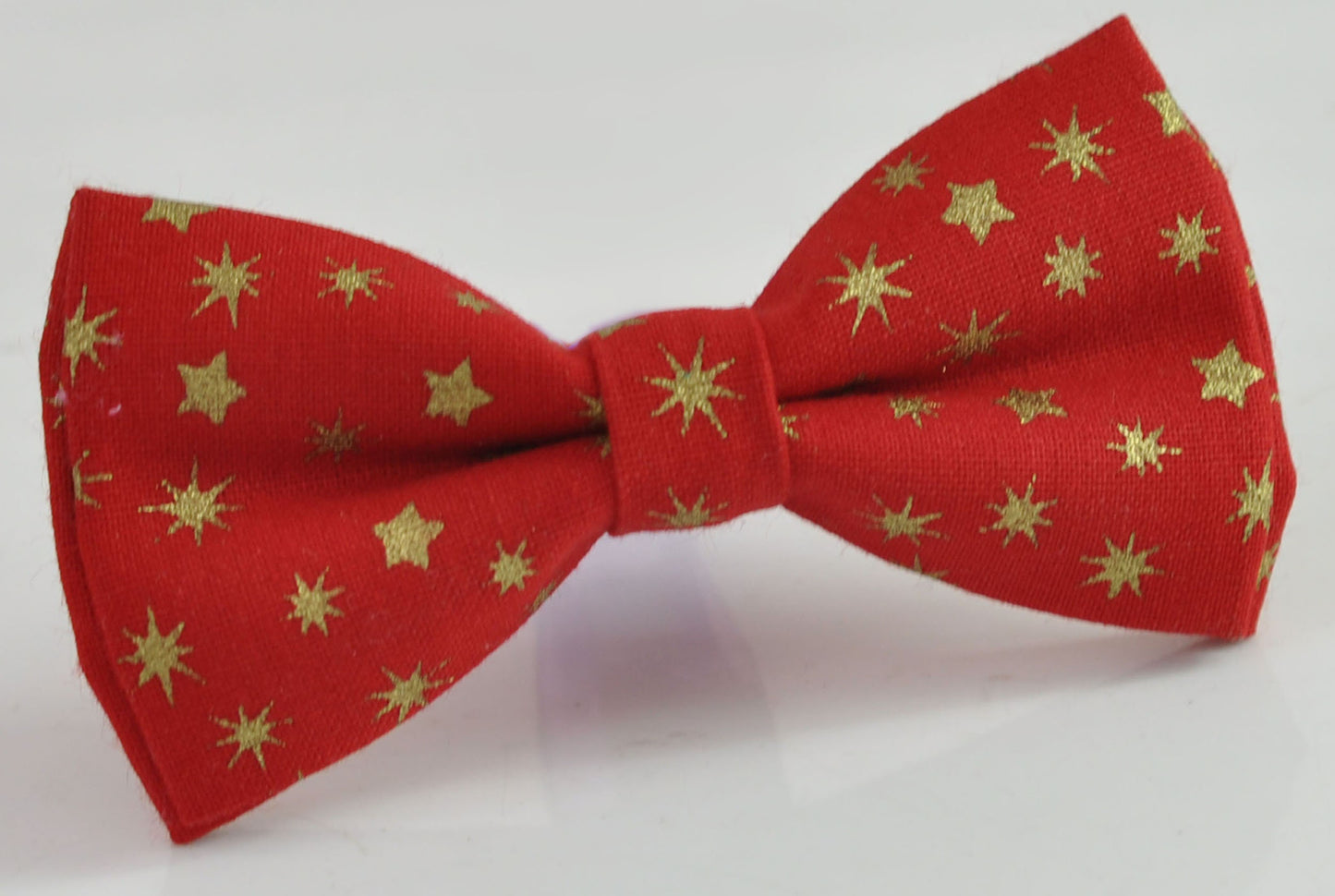 Xmas Christmas Gold Snowflake Stars Red Bow tie + Tan Brown Elastic Suspenders Braces for Men / Youth/ Boys Kids / Baby Infant Toddler