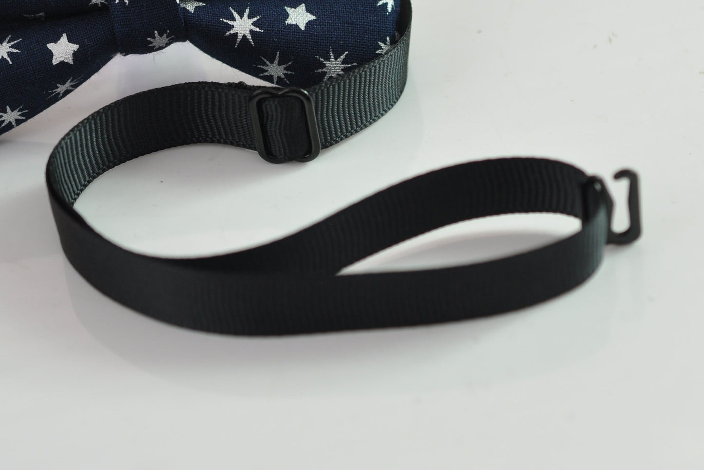 Xmas Christmas Snowflake Stars Navy Blue Bow tie + matched Elastic Suspenders Braces for Men / Youth/ Boys Kids / Baby Infant Toddler