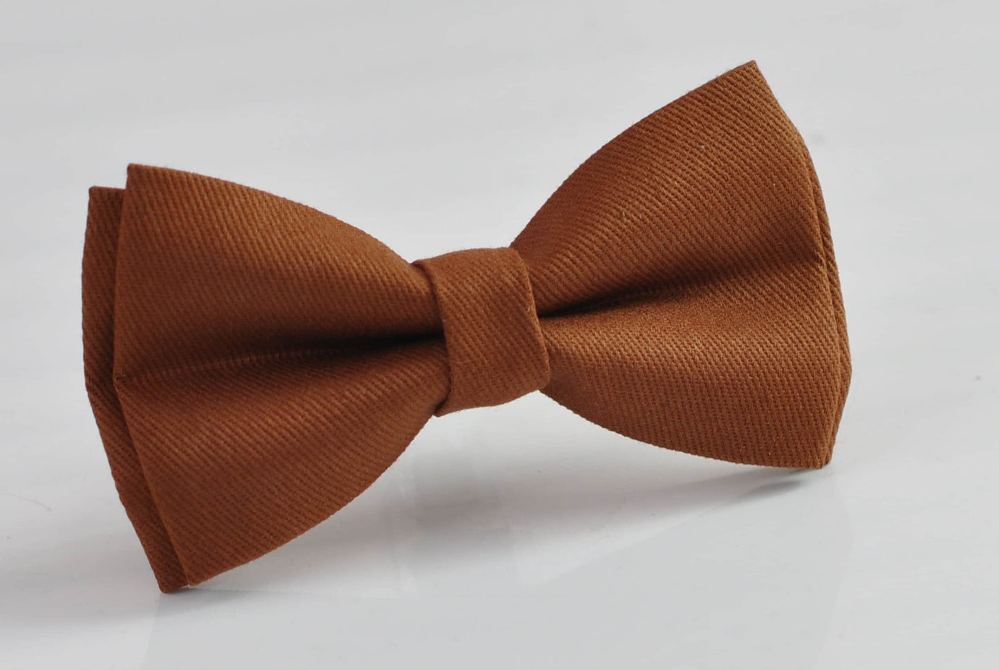 Tan Brown Cotton Bow tie Bowtie + matched Faux Leather Suspenders Braces for Men / Youth Teenage/ Boys Kids / Baby Infant Toddler