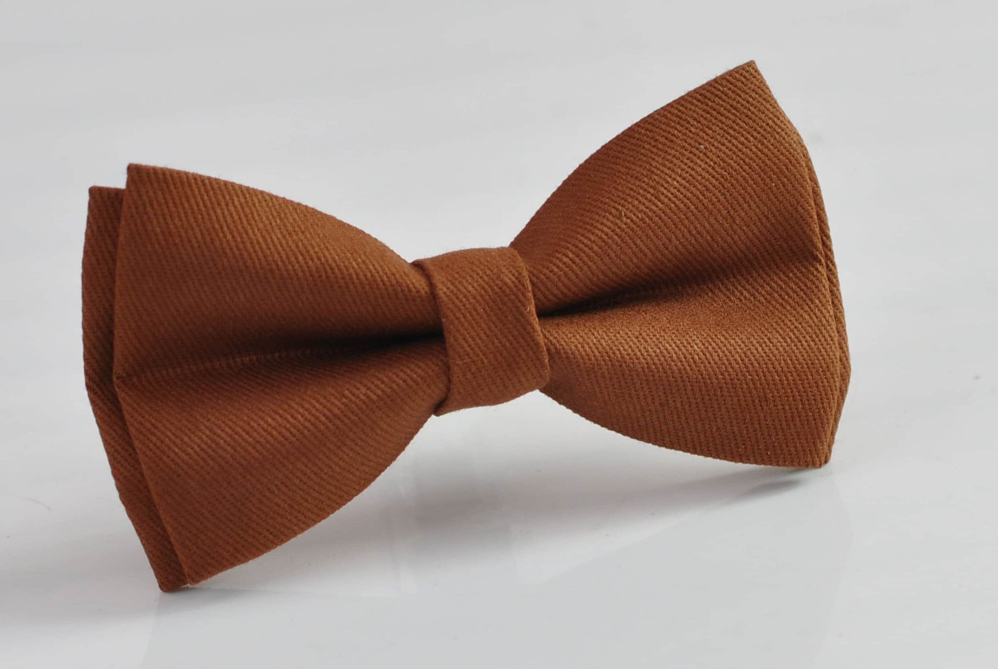 Tan Brown Cotton Bow tie Bowtie + matched Faux Leather Suspenders Braces for Men / Youth Teenage/ Boys Kids / Baby Infant Toddler
