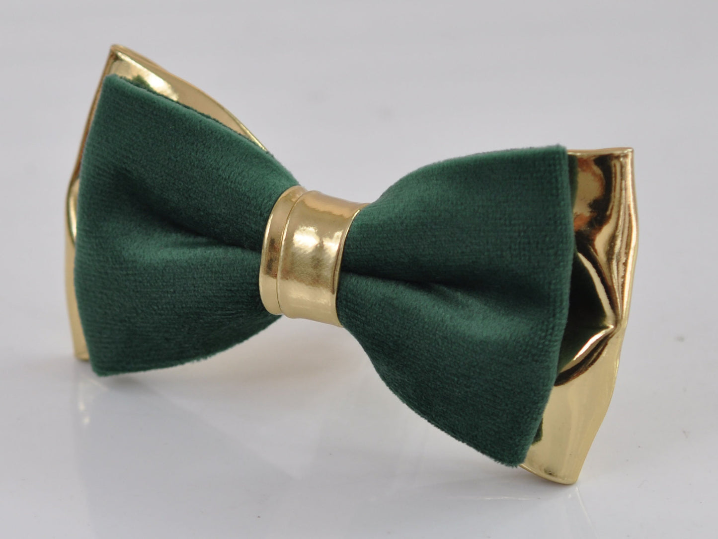 Emerald Green Velvet Gold Leather Bow tie + Suspenders Braces + Pocket Square Hanky Handkerchief for Men / Youth / Boys Kids / Baby Infant