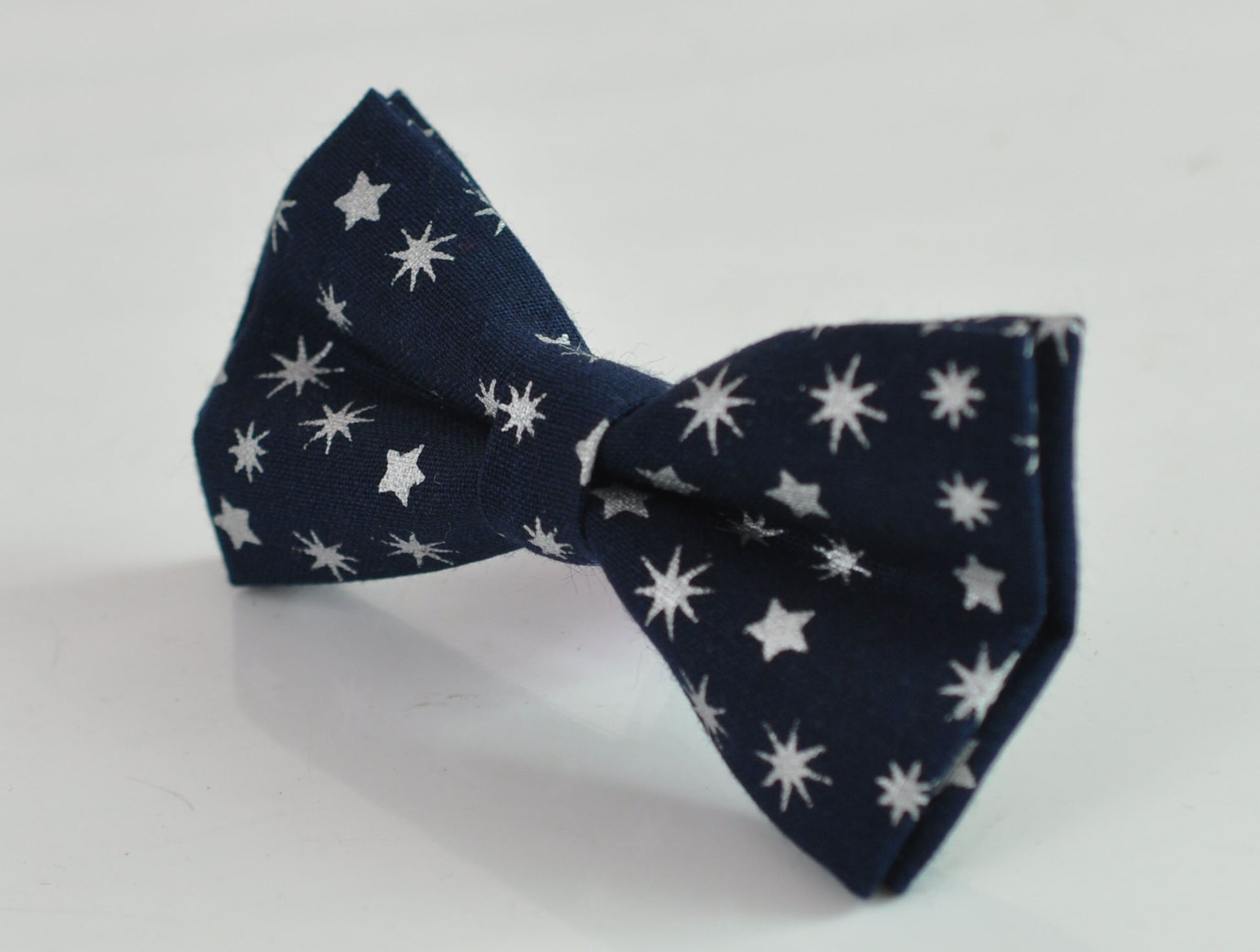 Xmas Christmas Snowflake Stars Navy Blue Bow tie + Tan Brown Elastic Suspenders Braces for Men / Youth/ Boys Kids / Baby Infant Toddler