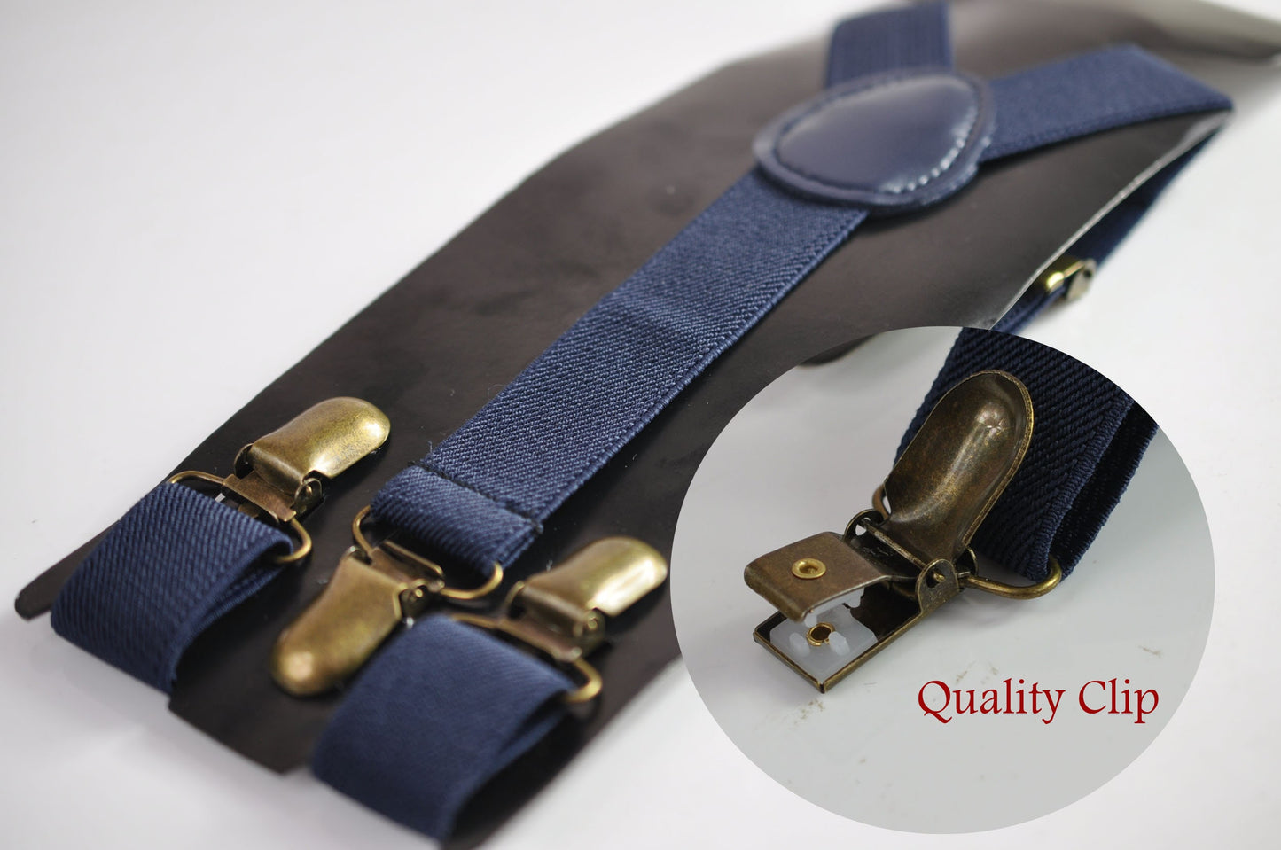 Xmas Christmas Snowflake Stars Navy Blue Bow tie + matched Elastic Suspenders Braces for Men / Youth/ Boys Kids / Baby Infant Toddler
