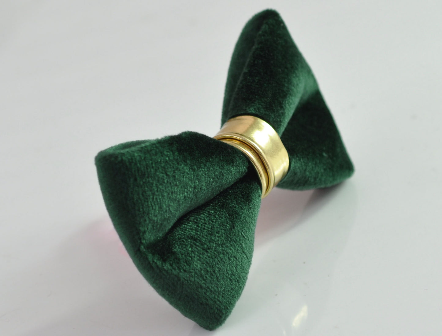 Dark Emerald Green Velvet Gold Faux Leather Pretied Bow tie Bowtie for Men Adult / Youth Teenage / Boy Kids / Toddler Baby Infant