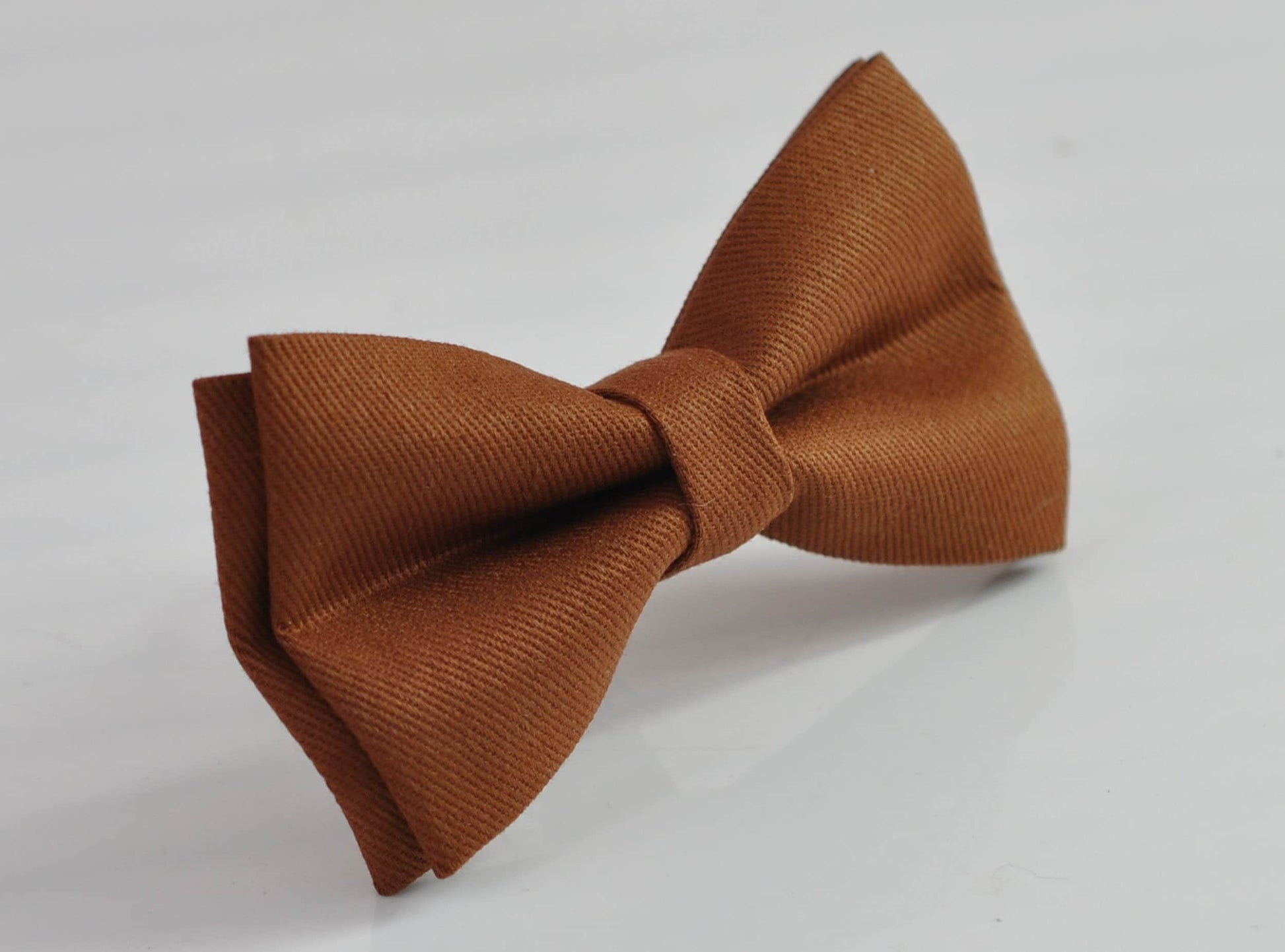 Tan Brown Cotton Bow tie Bowtie + matched Faux Leather Suspenders Braces for Men / Youth Teenage/ Boys Kids / Baby Infant Toddler