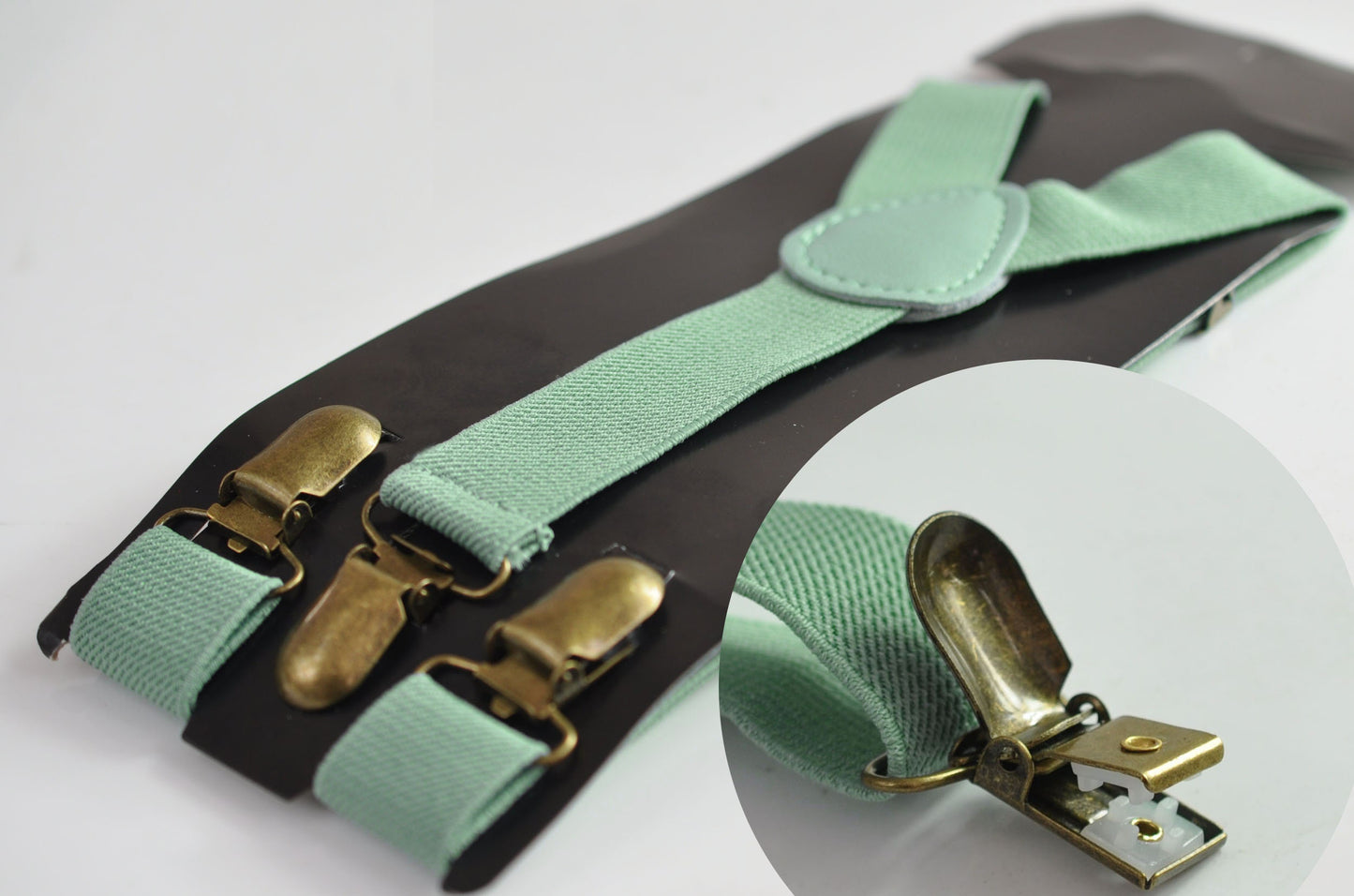 Sage Green Velvet Bow tie Bowtie + Matched Elastic Suspenders Braces for Men / Youth / Boys Kids / Baby Infant Toddler