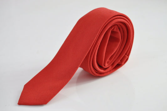 Men Women Unisex Red Skinny 100% Cotton Necktie Neck Tie for Wedding Party Prom