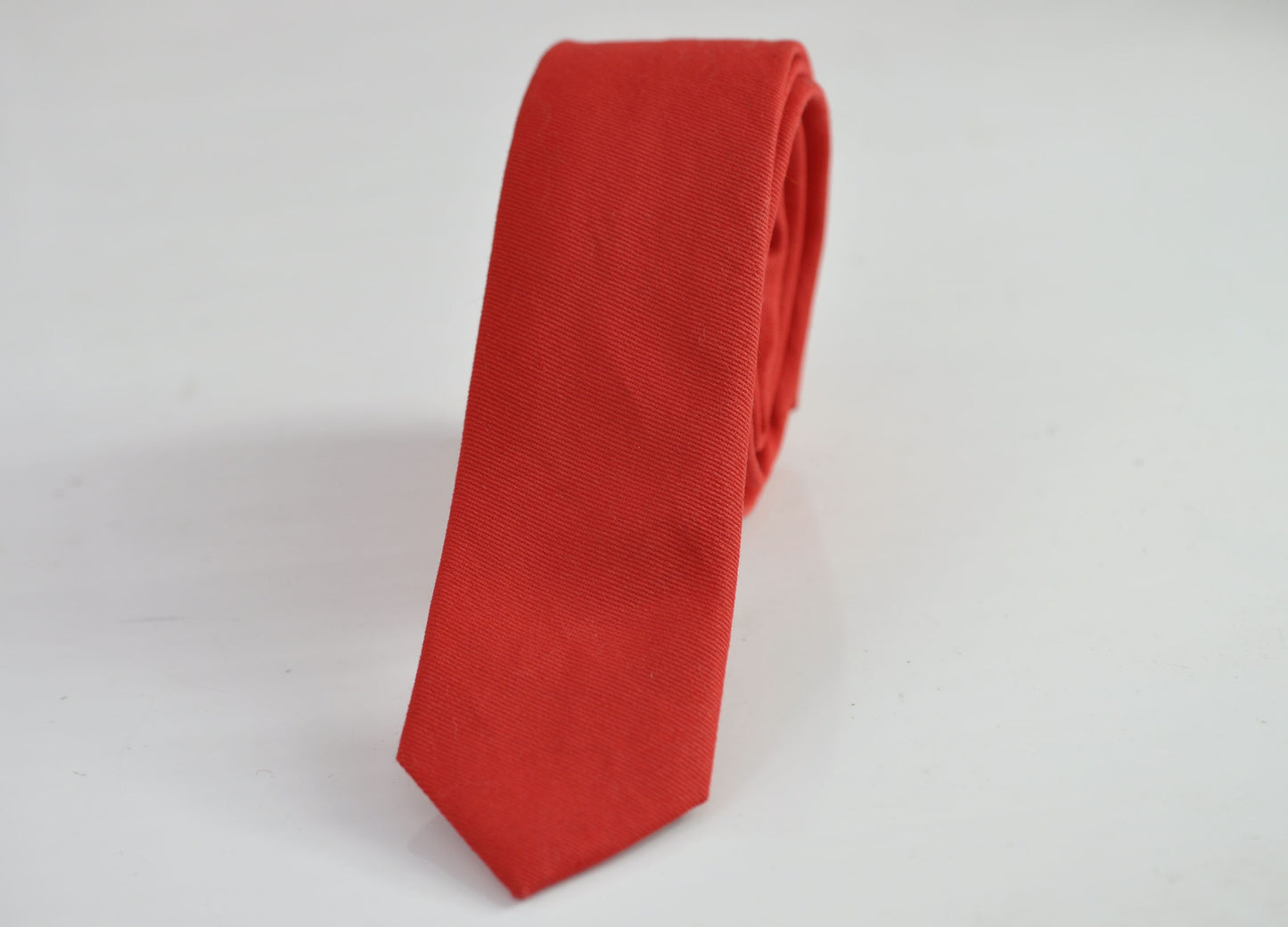 Men Women Unisex Red Skinny 100% Cotton Necktie Neck Tie for Wedding Party Prom