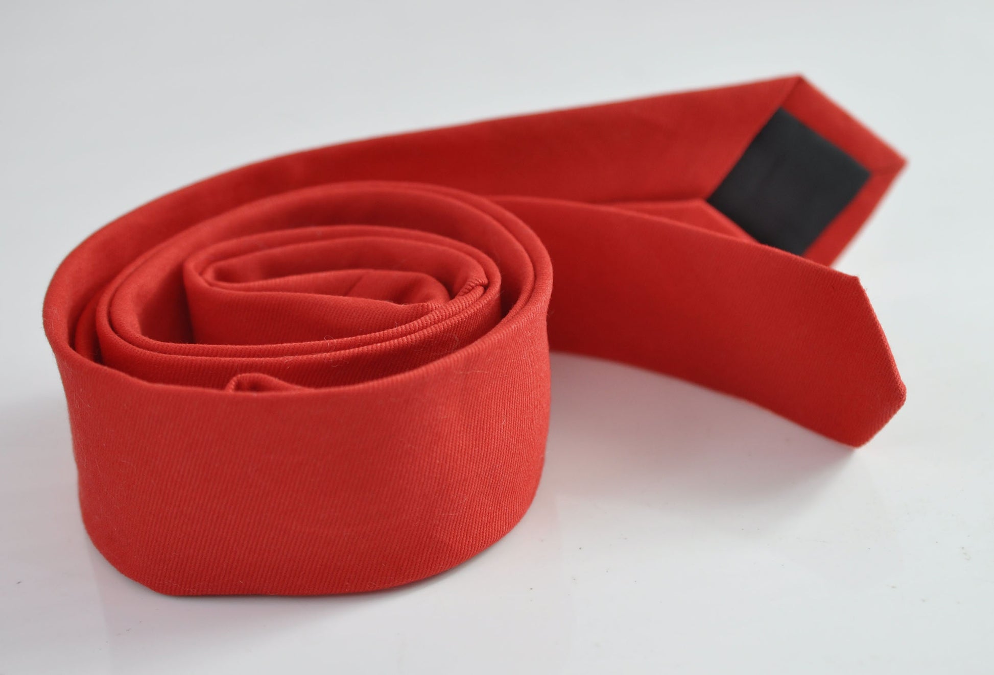 Men Women Unisex Red Skinny 100% Cotton Necktie Neck Tie for Wedding Party Prom