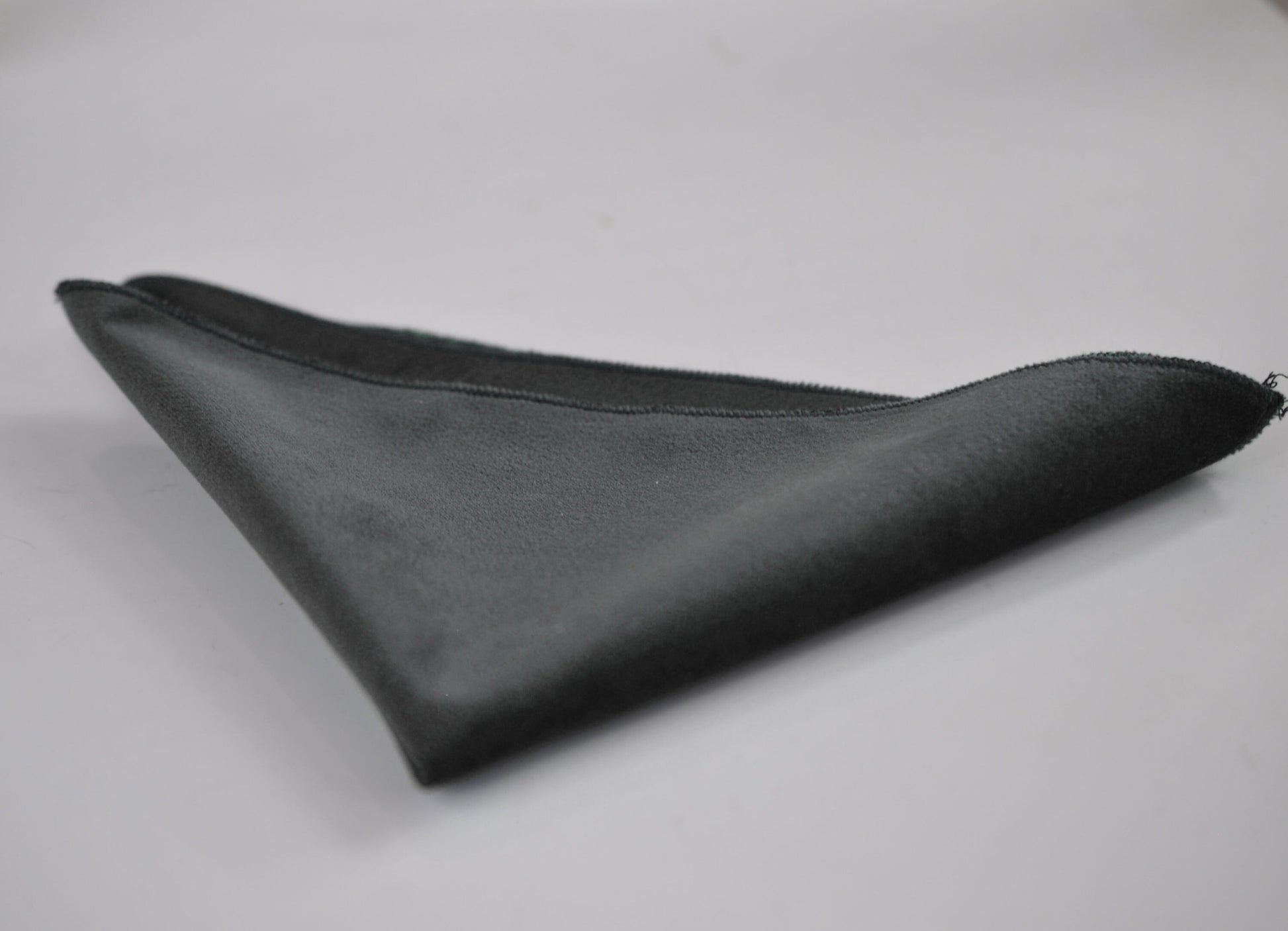 Black Velvet Silver Faux Leather Bow tie Bowtie + pocket Square Hanky Handkerchief Wedding Men / Youth / Boys Kids / Baby Infant Toddler