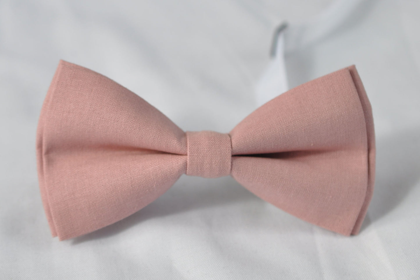 Warm Dusky Dusty Rose Pink Blush Pink Cotton Bow tie+ Navy Blue Elastic Suspenders Braces for Men / Youth / Boy Kids / Baby Toddler