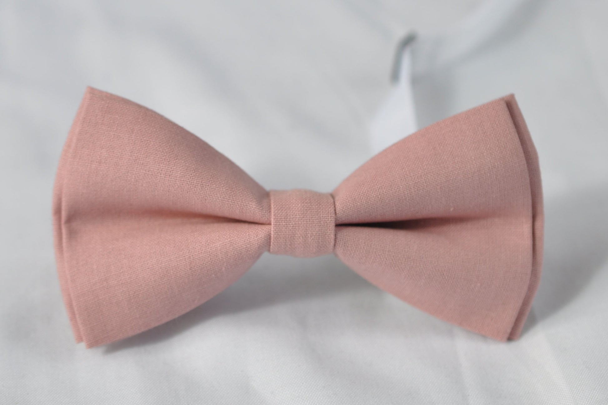 Warm Dusky Dusty Rose Pink Blush Pink Cotton Bow tie+ Navy Blue Elastic Suspenders Braces for Men / Youth / Boy Kids / Baby Toddler
