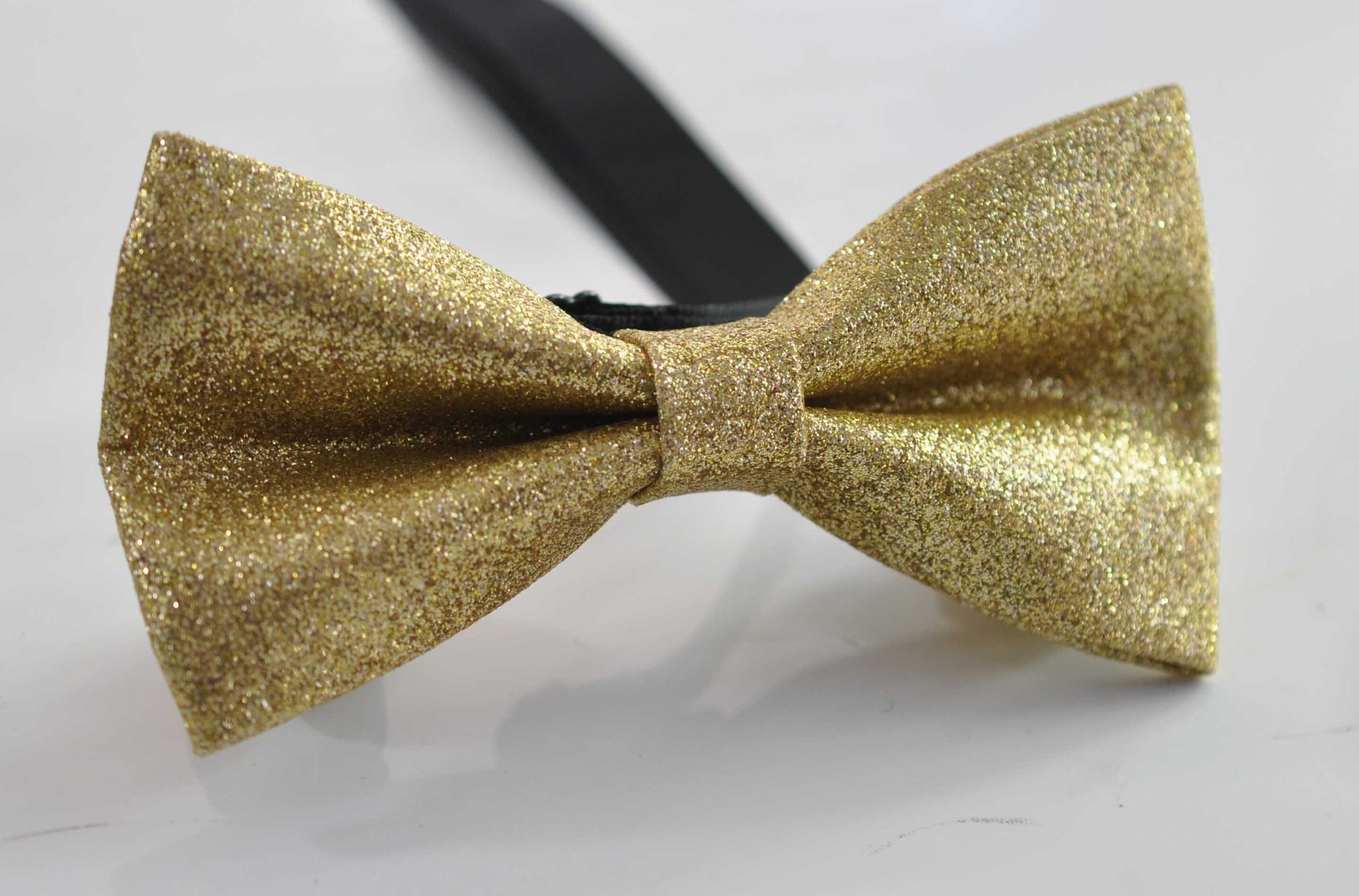 Gold Golden Shining Faux Leather Bow tie + BLACK Elastic Suspenders Braces for Baby infant Toddler / Kids boy / Youth Teenage / Men