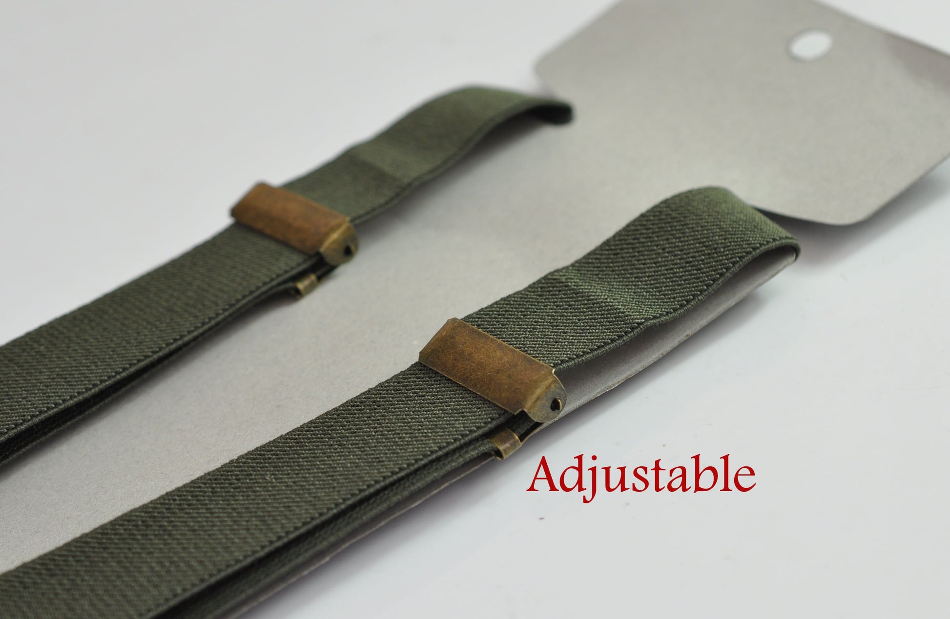 Dark Olive Green Army Green Velvet Gold Leather Bow tie + Matched Elastic Suspenders Braces Men / Youth / Boys Kids / Baby Infant Toddler