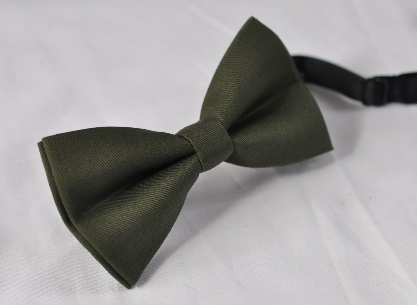 Olive Green Army Green Cotton Bow tie Bowtie + Tan Elastic Suspenders Braces for Men / Youth Teenage/ Boys Kids / Baby Infant Toddler