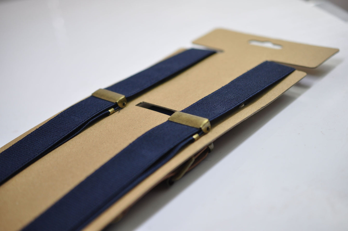 Dark Navy Blue Faux Leather Adjustabale Suspenders Braces for Men Adult / Youth Teenage / Boy Kids / Infant Toddler Baby