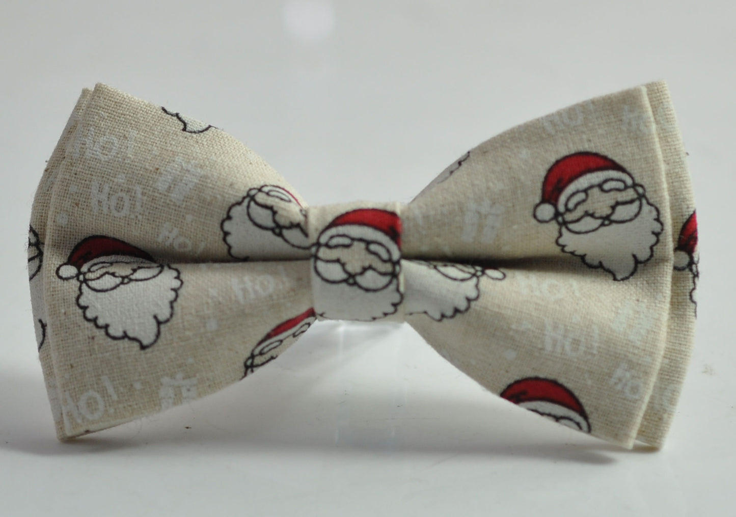 Santa Print Christmas Xmas Cotton Bow tie Bowtie + Red Elastic Suspenders Braces for Men / Youth/ Boys Kids / Baby Infant Toddler