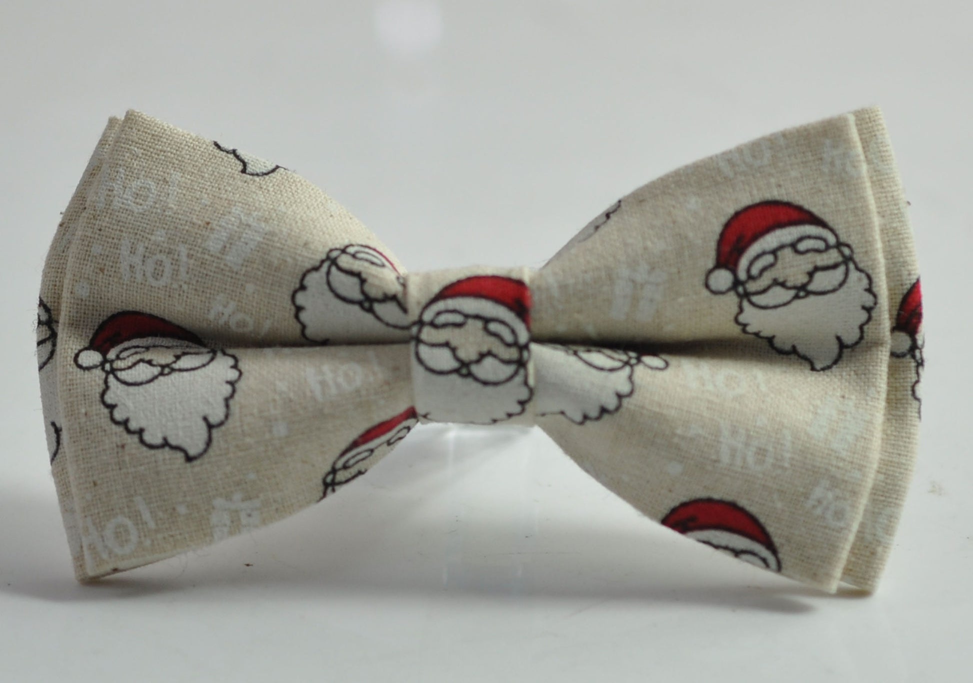 Santa Print Christmas Xmas Cotton Bow tie Bowtie + Red Elastic Suspenders Braces for Men / Youth/ Boys Kids / Baby Infant Toddler