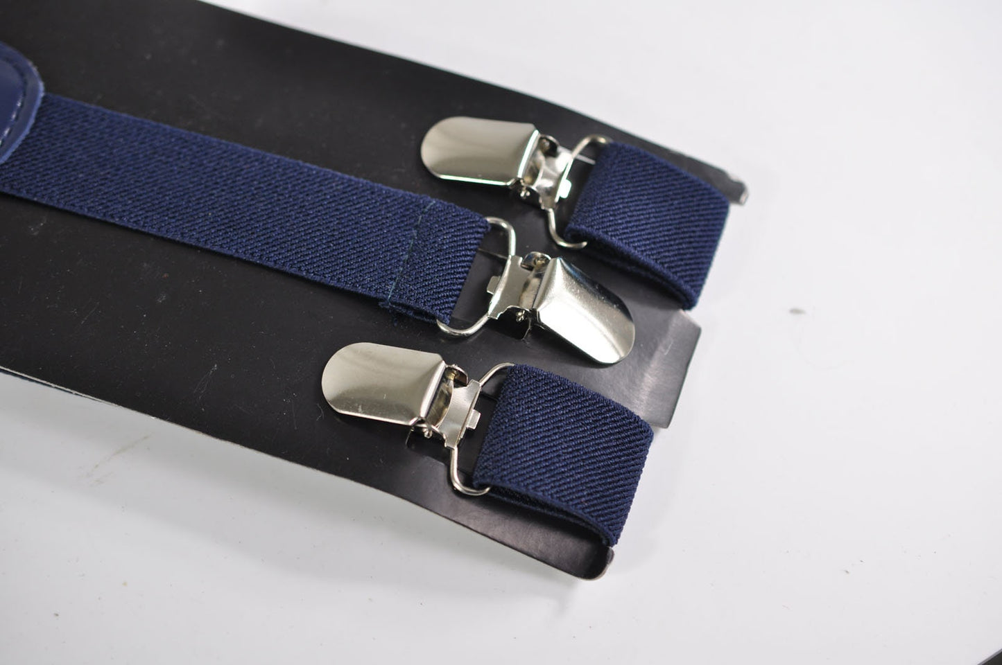 Navy blue and Tan Brown Bow tie Bowtie + Navy Blue Elastic Suspenders Braces Men / Youth/ Boys Kids / Baby Infant Toddler
