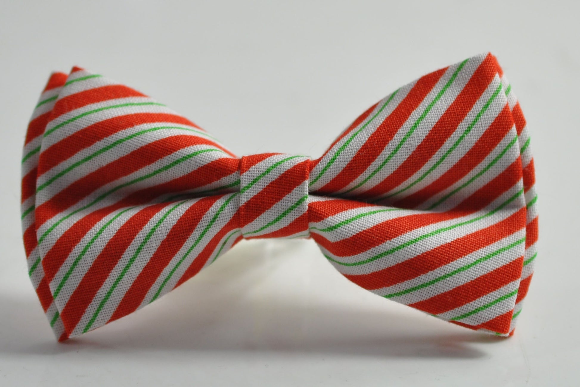 Red White Green Candy Stripes Christmas Xmas Bow tie Bowtie + Ivory Cream Suspenders Braces Men / Youth/ Boys Kids / Baby Infant Toddler