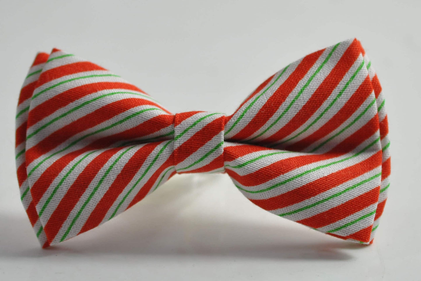 Red White Green Candy Stripes Christmas Xmas Bow tie Bowtie + Ivory Cream Suspenders Braces Men / Youth/ Boys Kids / Baby Infant Toddler
