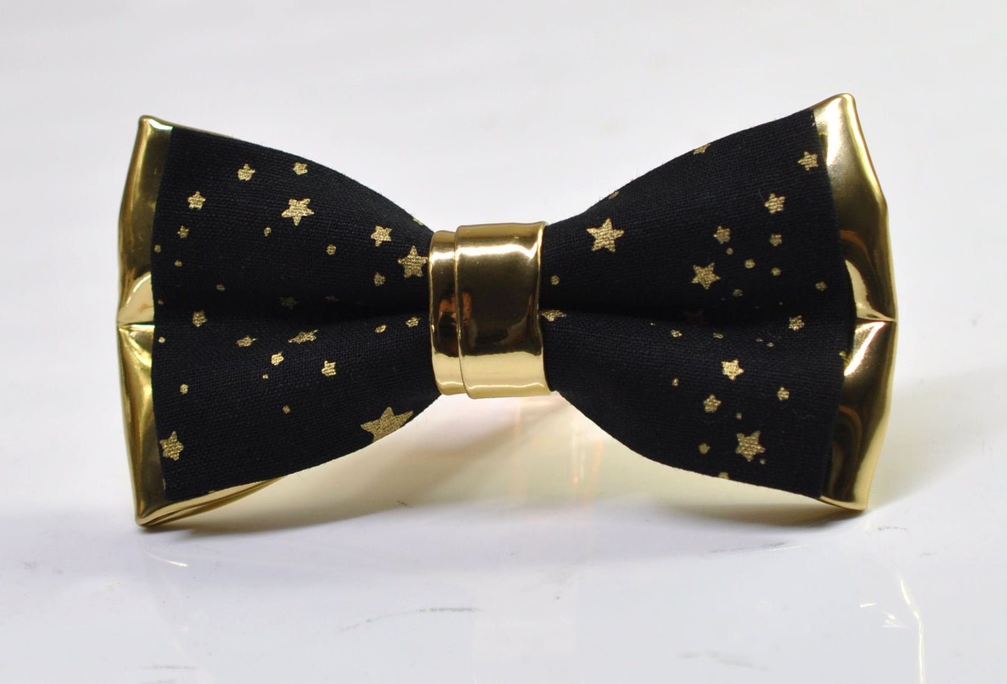 Black Gold Golden Stars Christmas Xmas Bow tie Bowtie + Black Suspenders Braces Men / Youth/ Boys Kids / Baby Infant Toddler