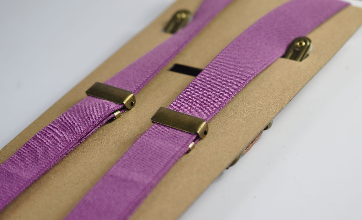Orchid Purple Cotton Bow tie + Elastic Suspenders Braces + Pocket Square Hanky Handkerchief for Men / Youth / Boys Kids / Baby Infant Baby
