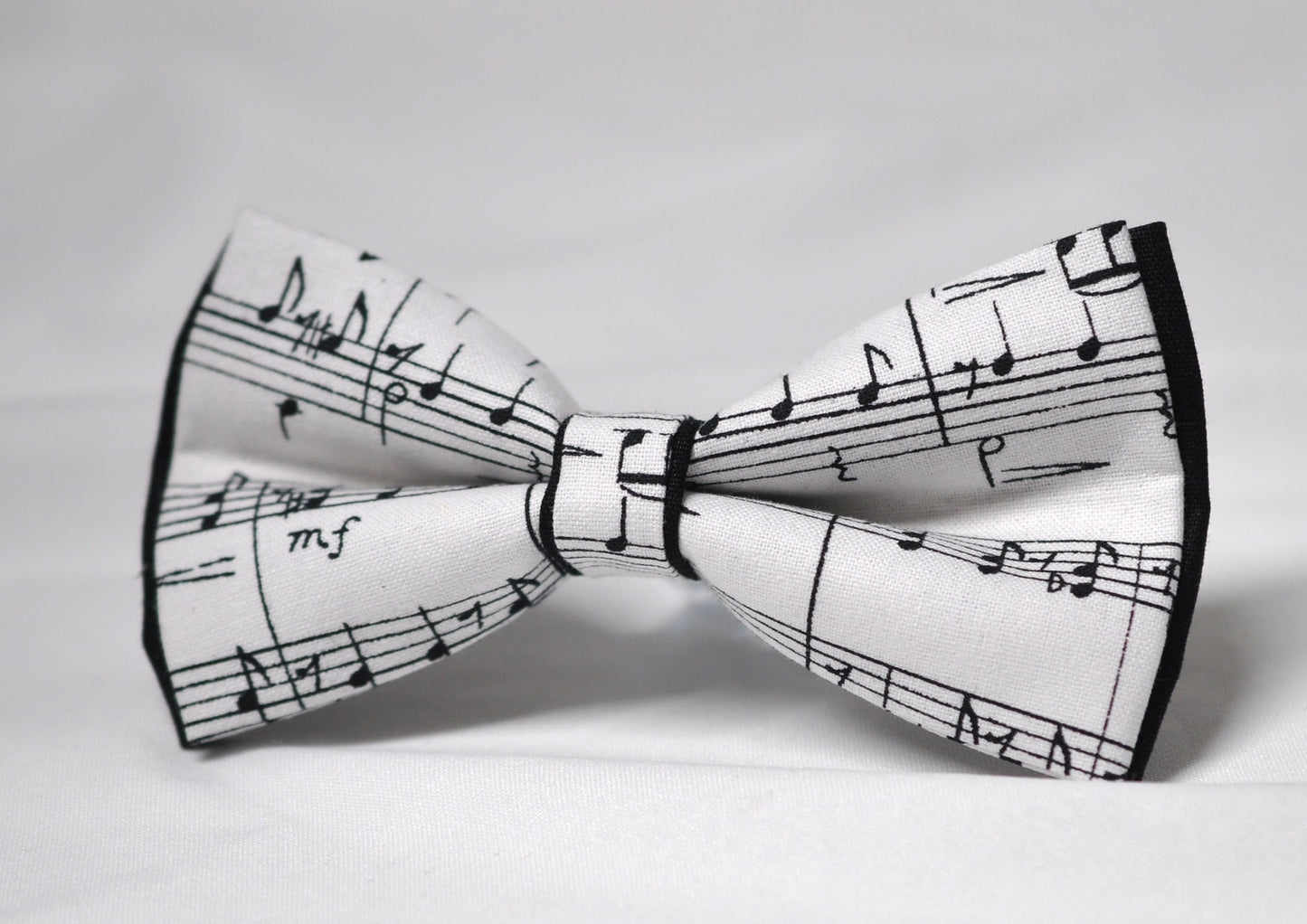 Black White Cotton Sheet Music Notes Bow Tie Bowtie for Baby Infant Toddler/ Page Boy Kids Toddler / Teenage Youth / Adult