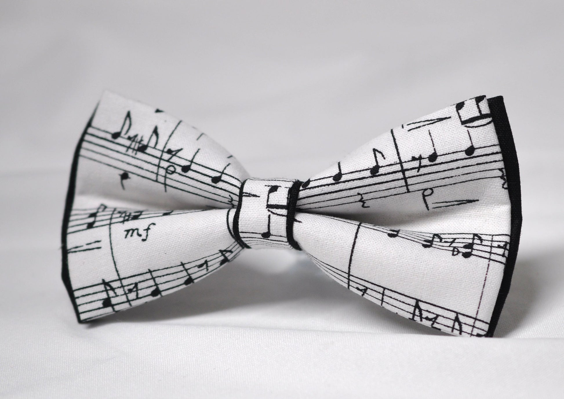 Black White Cotton Sheet Music Notes Bow Tie Bowtie for Baby Infant Toddler/ Page Boy Kids Toddler / Teenage Youth / Adult