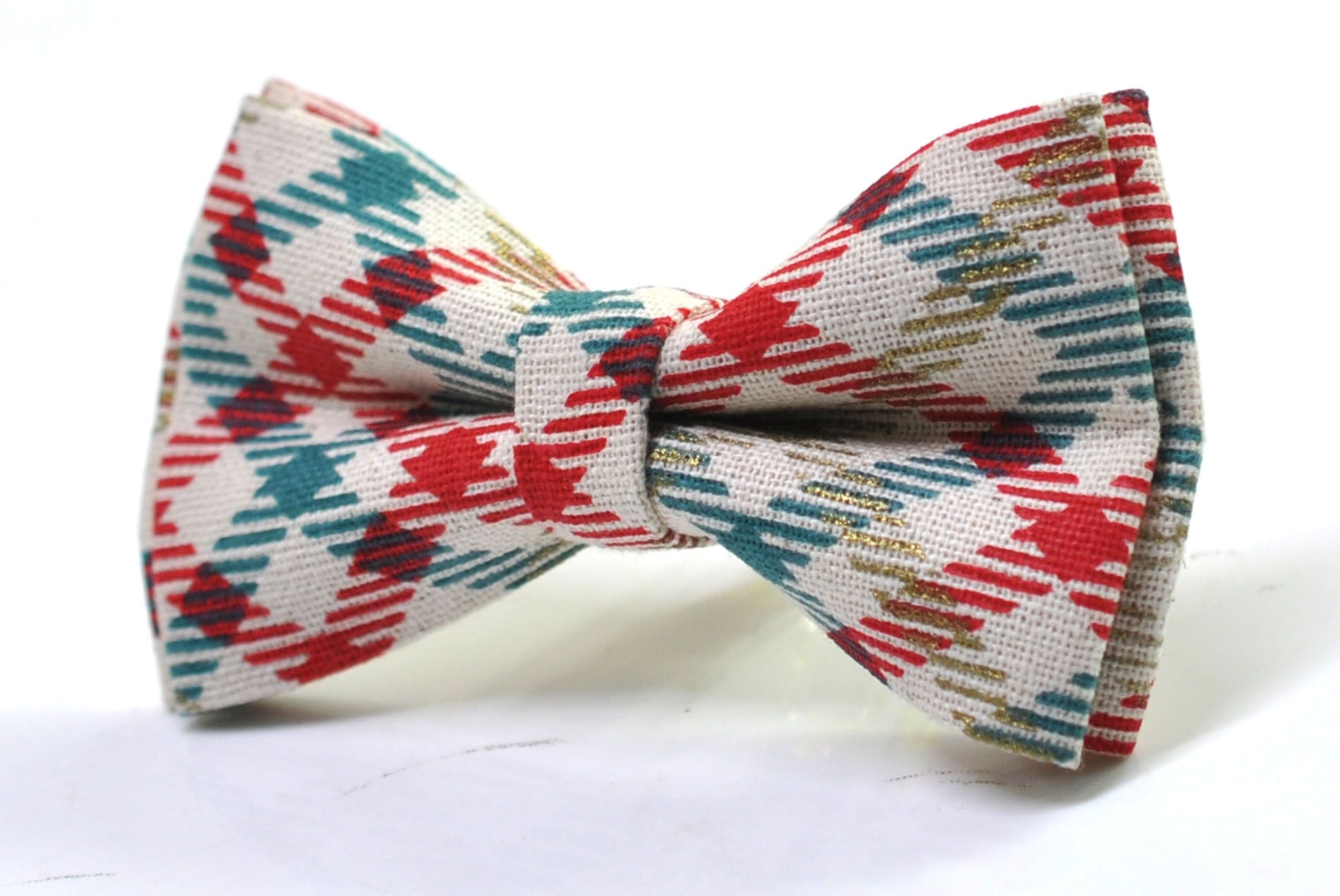 Red Blue Cream Tartan Checkered Christmas Xmas Bow tie Bowtie + Red Elastic Suspenders Braces Men /Youth/ Boys Kids / Baby Infant Toddler