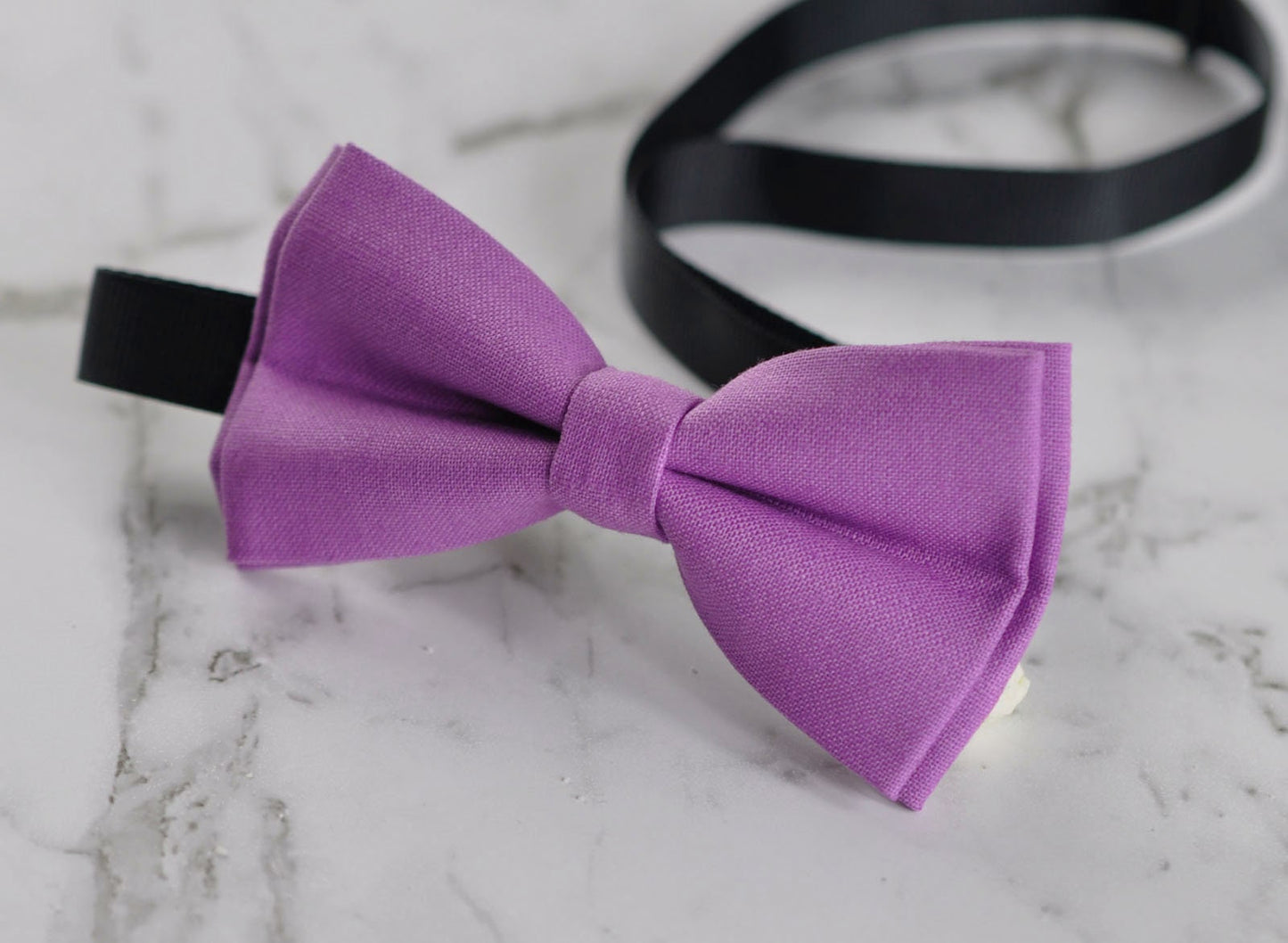 Orchid Purple Cotton Bow tie + Elastic Suspenders Braces + Pocket Square Hanky Handkerchief for Men / Youth / Boys Kids / Baby Infant Baby