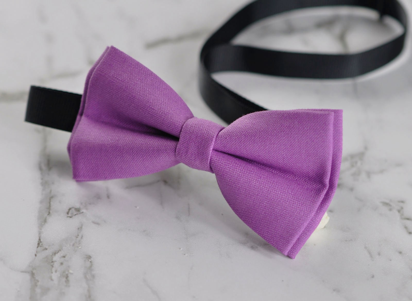 Orchid Purple Cotton Bow tie + Elastic Suspenders Braces + Pocket Square Hanky Handkerchief for Men / Youth / Boys Kids / Baby Infant Baby
