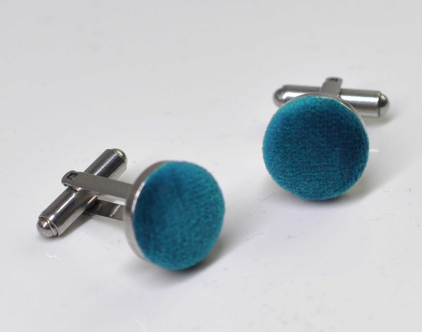 Dark Turquoise Teal Blue Pretied Velvet Bow tie Bowtie + Cufflinks for Men Adult / Youth Teenage / Boy Kids / Toddler Baby Infant