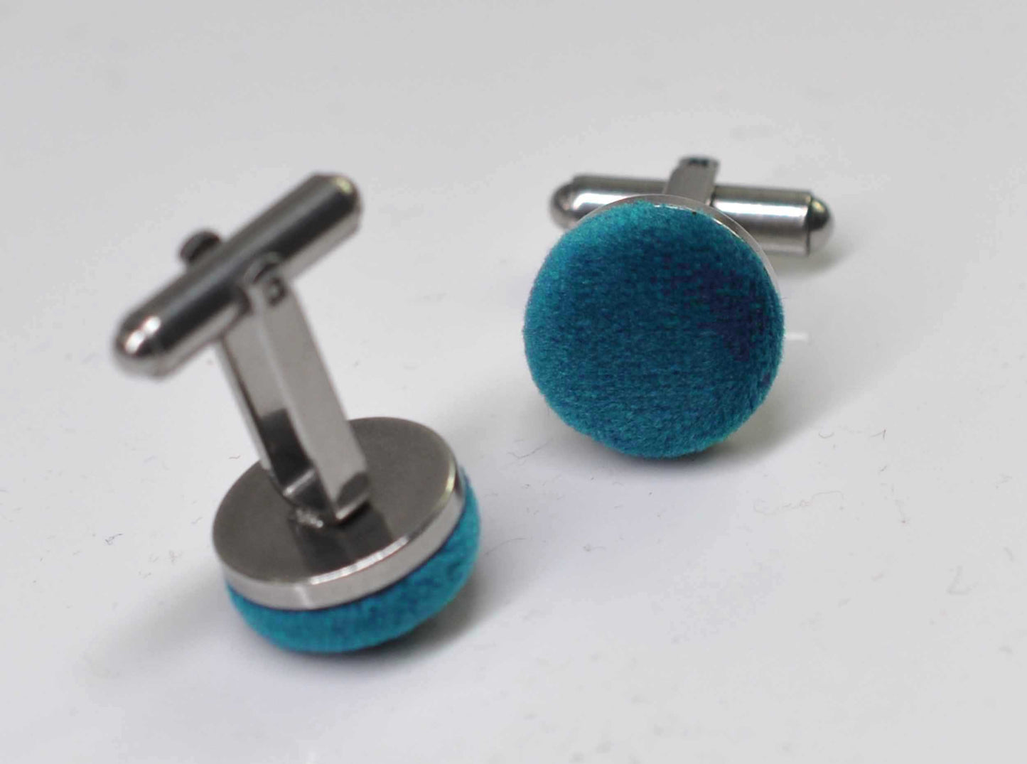 Dark Turquoise Teal Blue Pretied Velvet Bow tie Bowtie + Cufflinks for Men Adult / Youth Teenage / Boy Kids / Toddler Baby Infant